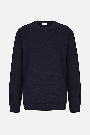 Темно-синий джемпер из шерсти