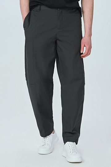 Темно-серые брюки-баллоны