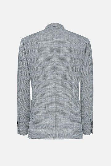Светло-серый пиджак в клетку
