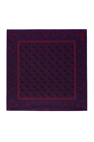 Бордово-фиолетовый платок с орнаментом