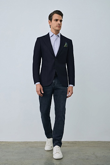 Темно-синий пиджак из шерсти