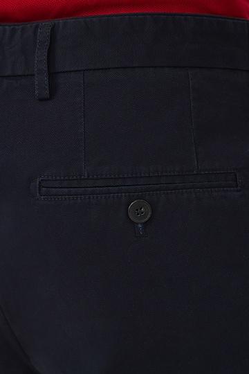 Хлопковые брюки темно-синего цвета