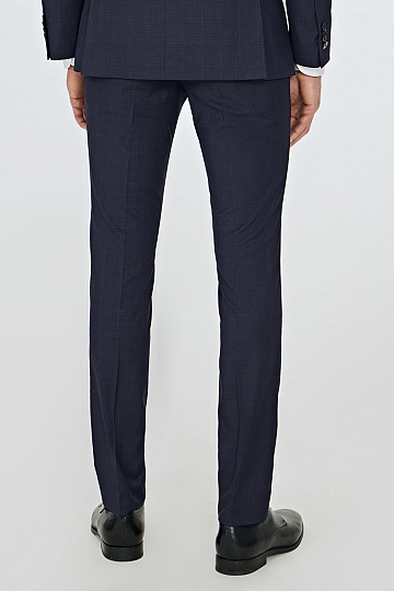 Серо-синие брюки в клетку