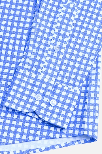 Голубая сорочка в клетку