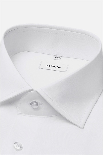 Белая однотонная рубашка