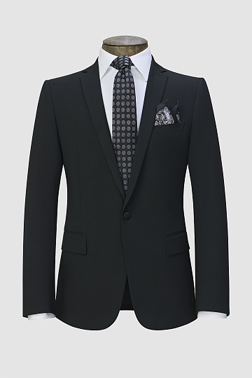 Черный костюм-смокинг со съемными лацканами