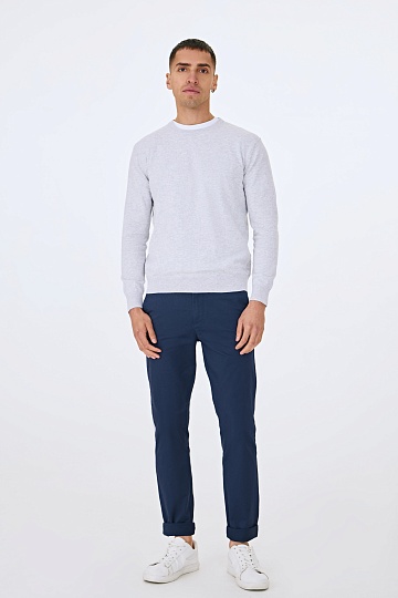 Светло-серый джемпер из хлопка