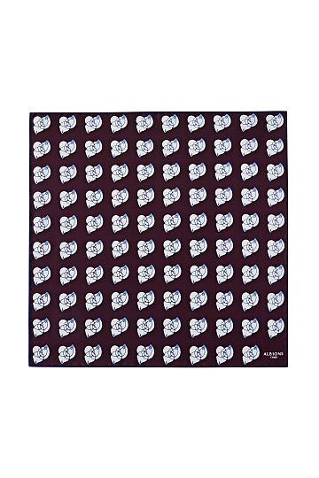 Темно-фиолетовый платок с узором цветы