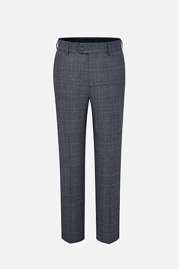 Серые брюки в клетку