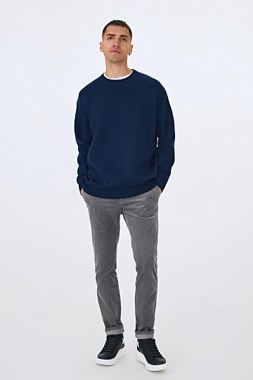 Синий джемпер из шерсти