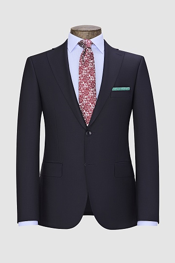 Однотонный иссиня-черный костюм