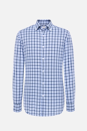 Рубашка в синюю клетку