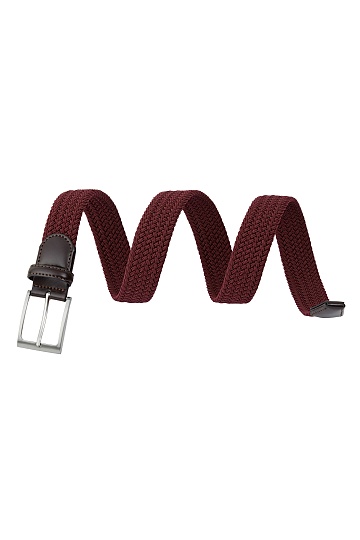 Бордовый текстильный ремень