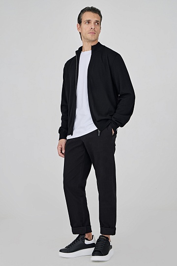 Черные хлопковые брюки