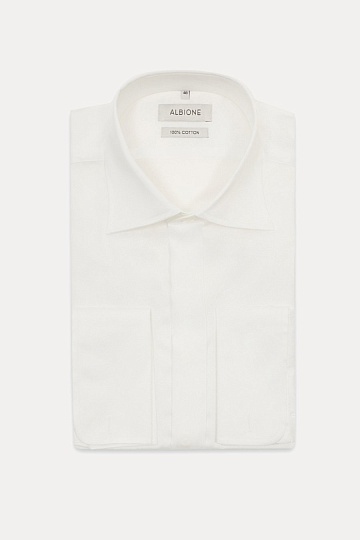 Белая сорочка под запонку