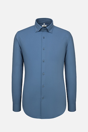 Синяя однотонная сорочка button-down