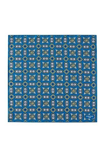 Бирюзовый платок с мелким орнаментом