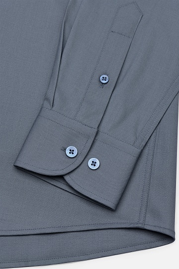 Однотонная сорочка стального цвета