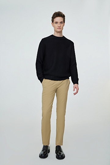 Черный текстурный джемпер