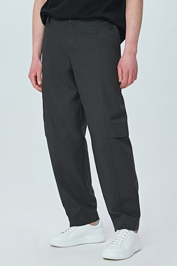 Темно-серые брюки-баллоны