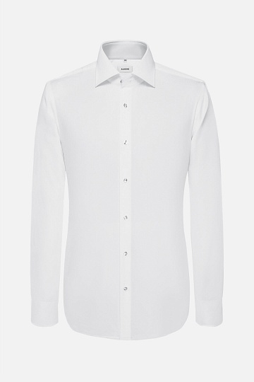 Белая однотонная рубашка