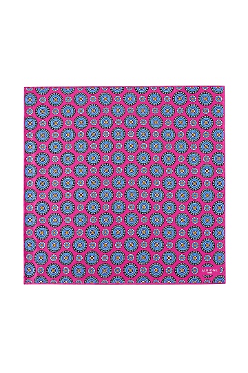 Розовый платок с узором круги