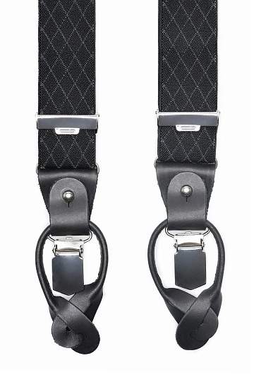 Черные подтяжки в ромб