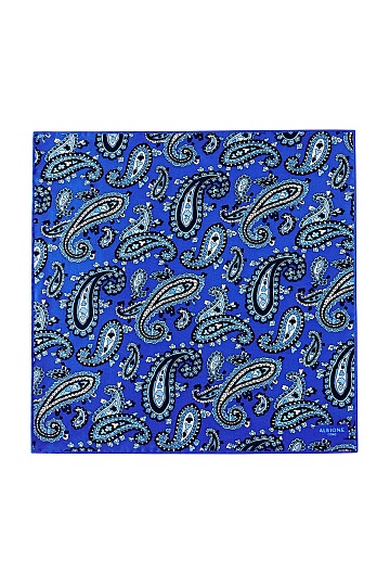 Сине-голубой платок с узором пейсли