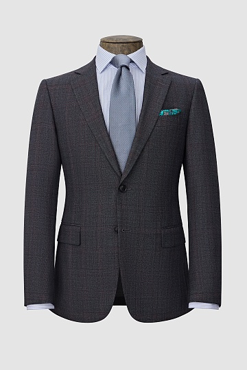 Серый пиджак в клетку