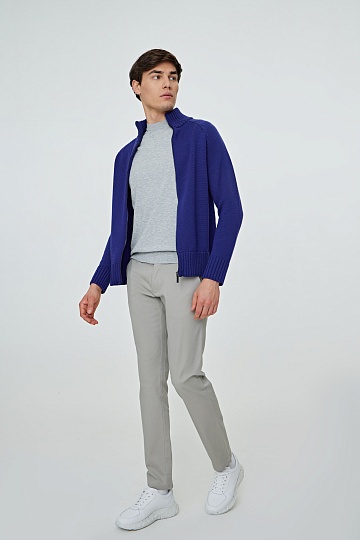 Синий кардиган на молнии