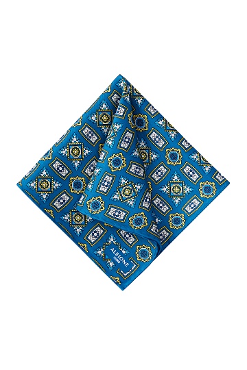 Бирюзовый платок с мелким орнаментом
