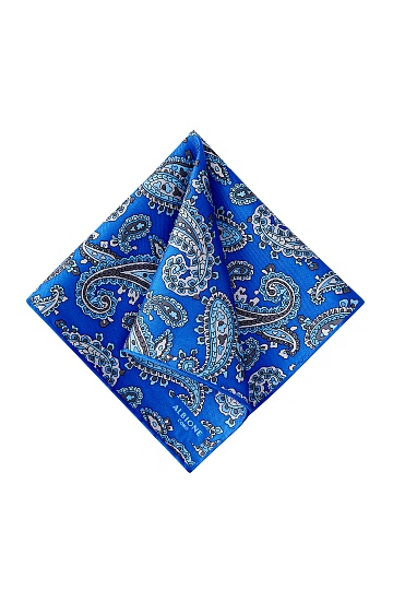Ярко-синий с узором пейсли