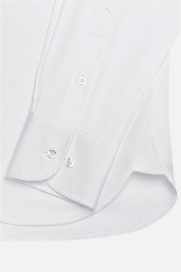 Белая однотонная рубашка