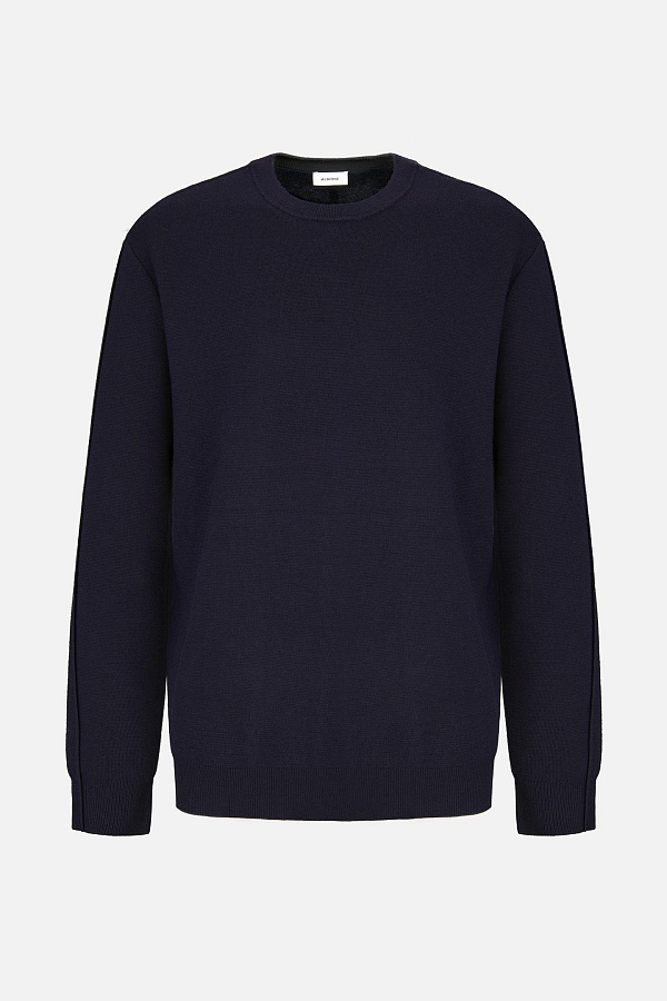 Темно-синий джемпер из шерсти