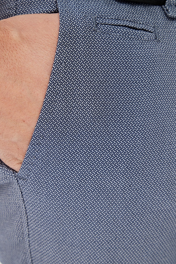 Серо-синие брюки из текстурной ткани