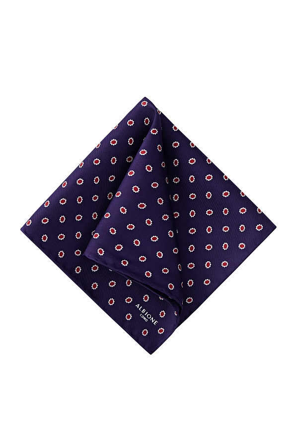 Фиолетово-розовый платок с мелким узором