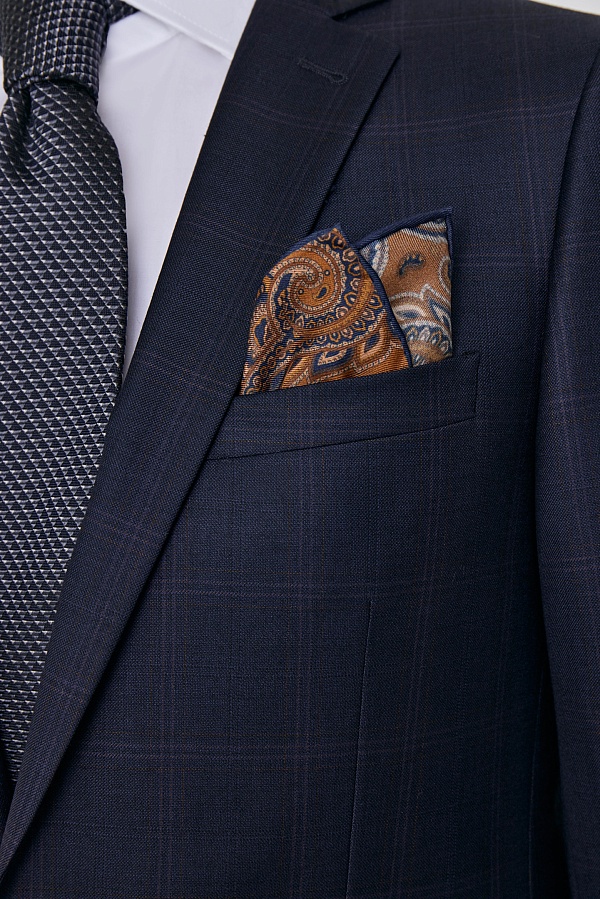 Темно-синий костюм в крупную клетку FREDDY II