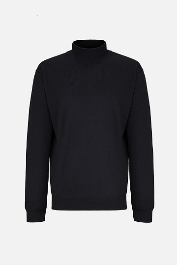 Темно-синий свитер из шерсти