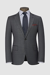 Серый костюм в клетку