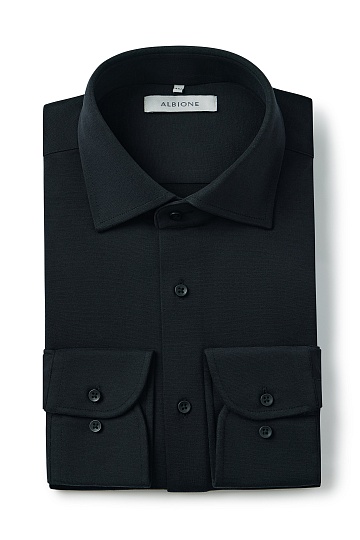 Однотонная черная сорочка