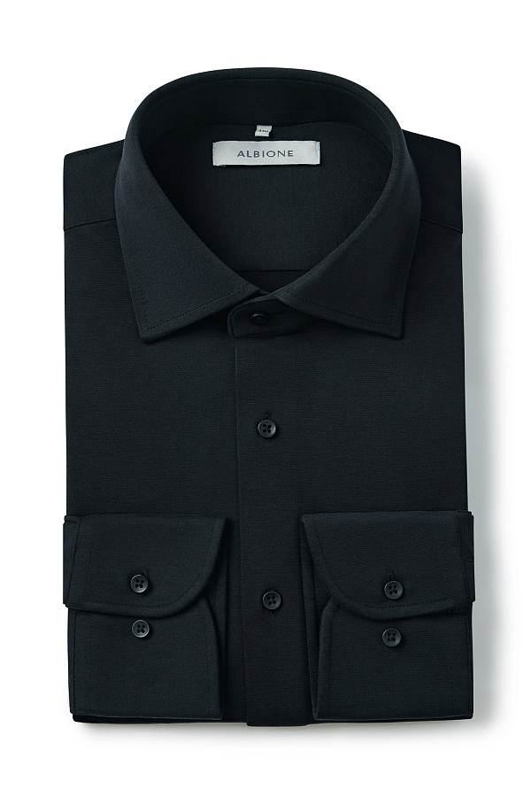 Однотонная черная сорочка