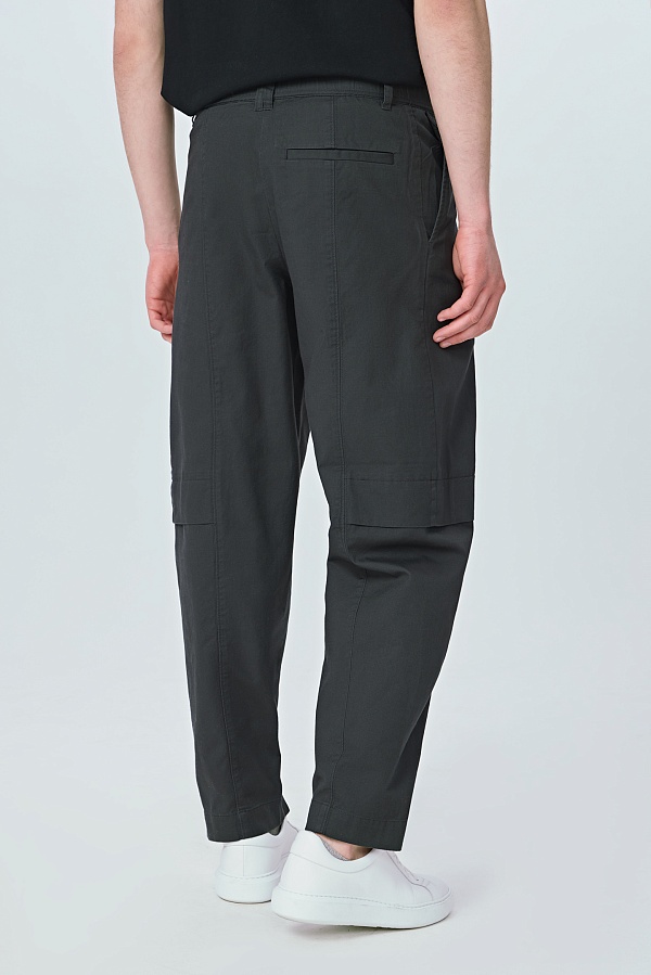 Темно-серые брюки-баллоны