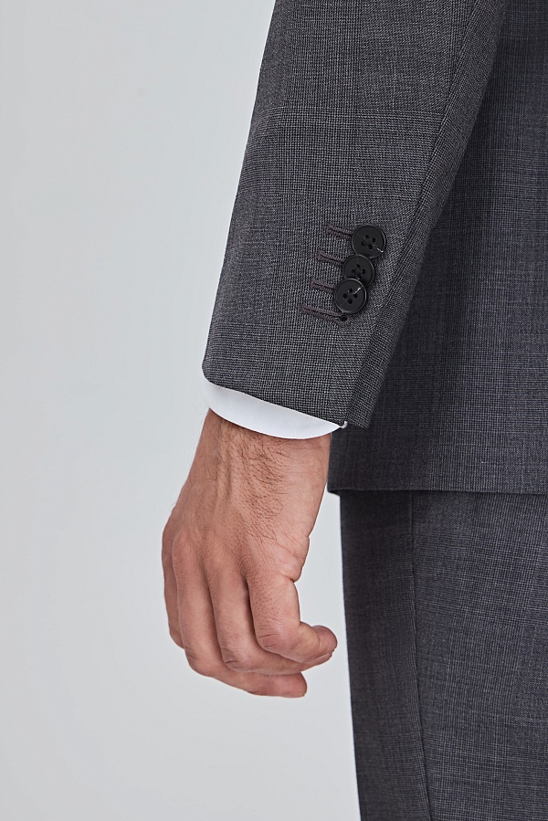 Серый пиджак в мелкую клетку