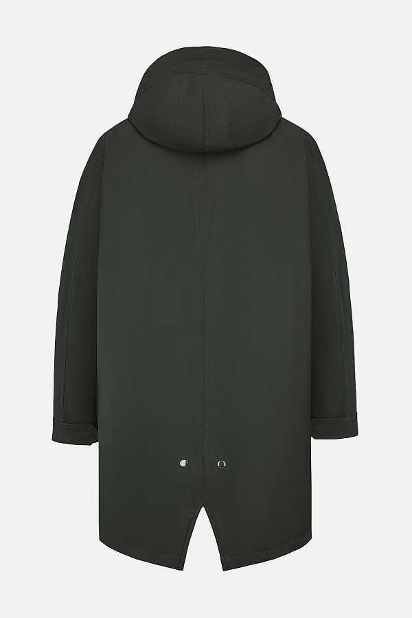 Оливковая парка с мехом