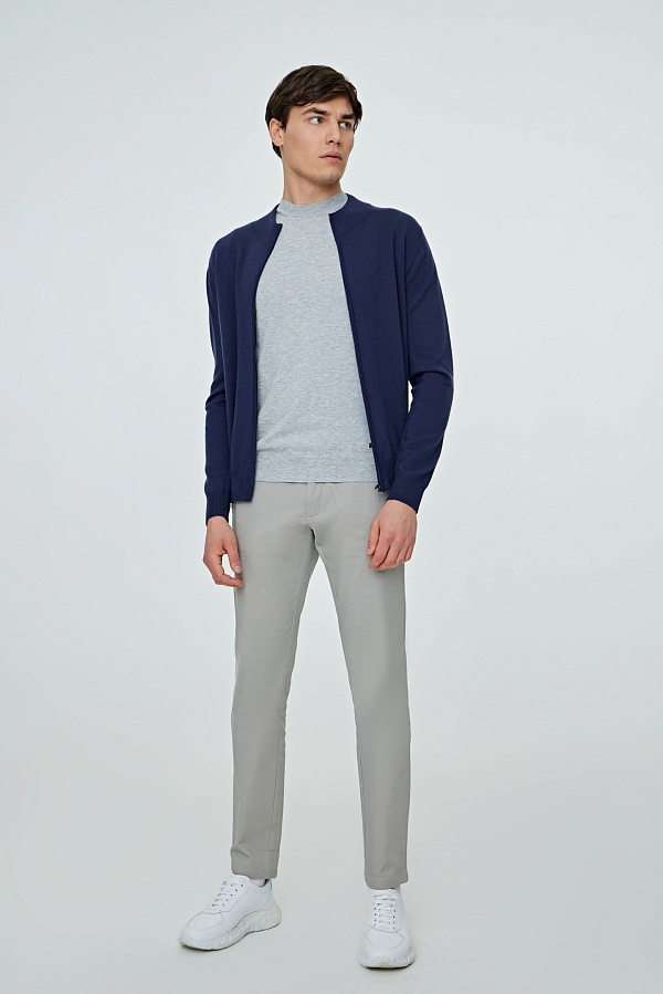 Темно-синий кардиган на молнии