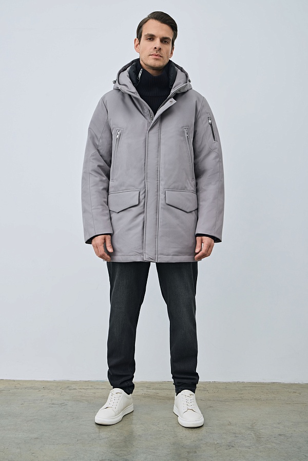 Парка светло-серого цвета