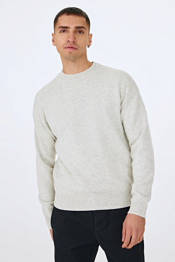 Серый джемпер с эффектом меланж