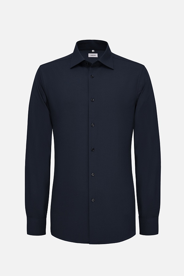 Черная однотонная рубашка