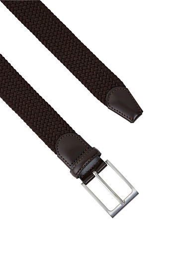 Темно-коричневый текстильный ремень