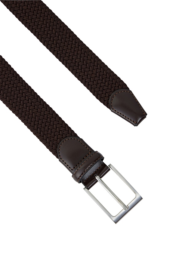 Темно-коричневый текстильный ремень